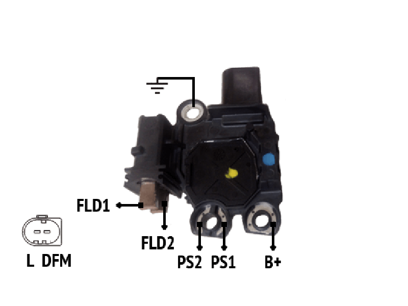 RNV712910 - REG.VALEO TOYOTA ETIOS - 2 PIN